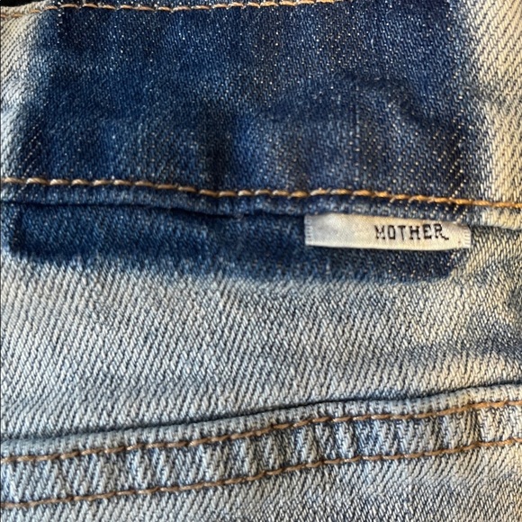 Mother The Dazzler Shift Not Rough Enough Insider Crop Step Fray Size 28 Blue - Picture 10 of 11